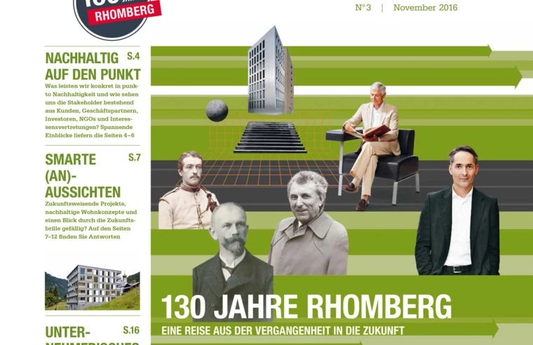 Gewinner mit 28 Seiten: Der „SinnEntFalter“ der Rhomberg Gruppe wurde in Berlin im Rahmen des „Econ Megaphon Award 2018“ ausgezeichnet.
